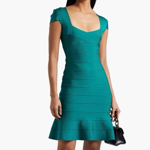 Herve Leger Dresses & Skirts - Hervé Leger Emerald Green Cocktail Dress